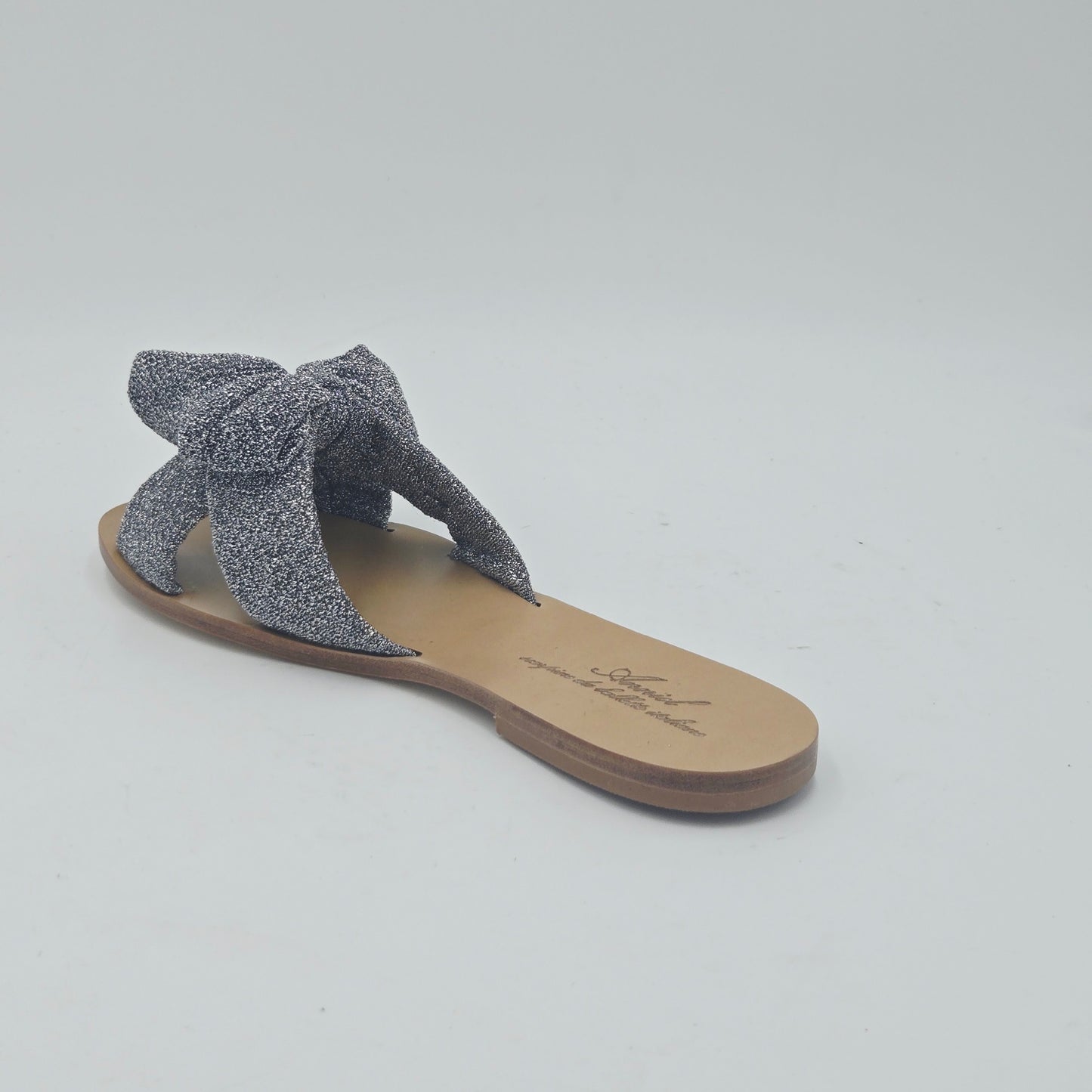 ANNIEL Sandali Donna tessuto argento