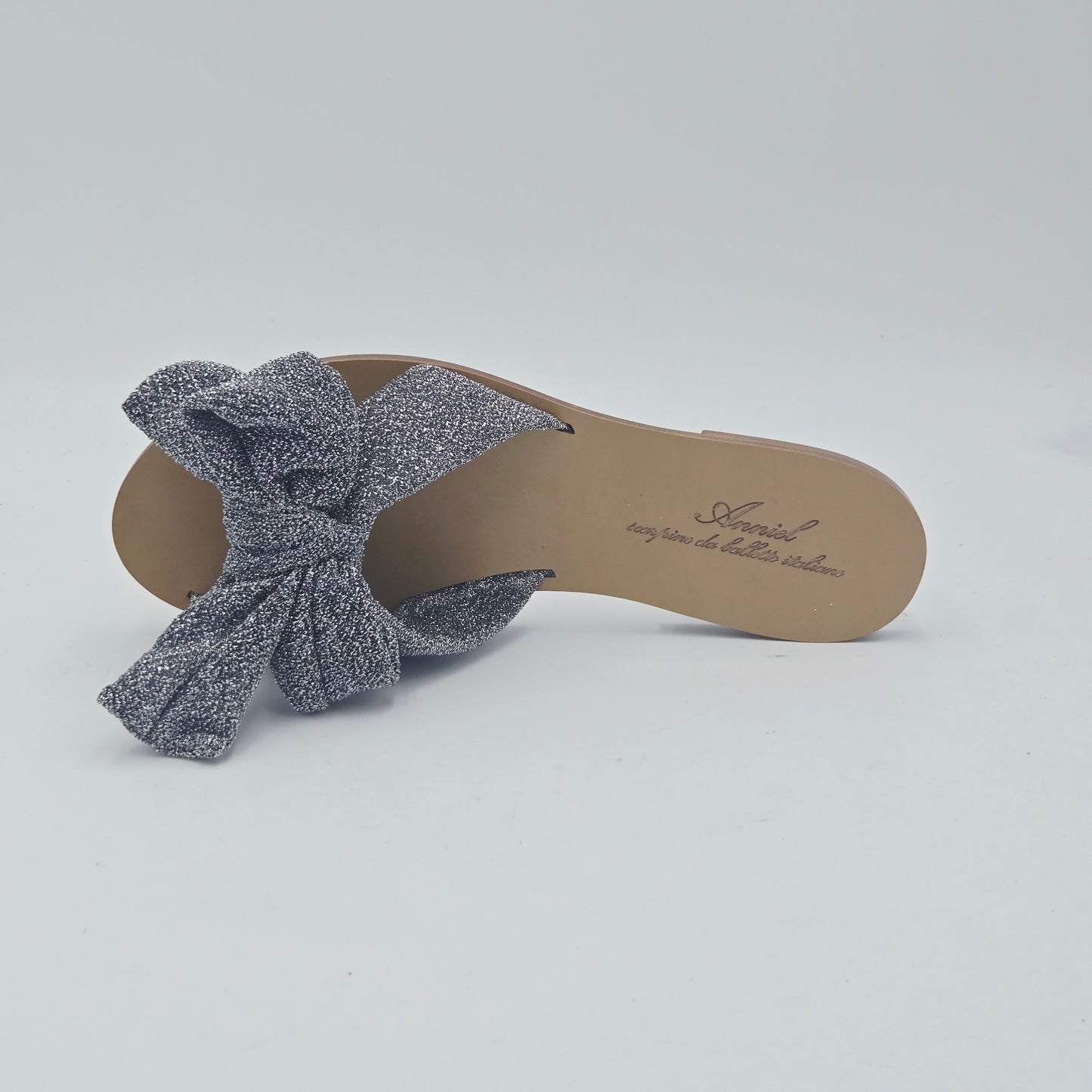 ANNIEL Sandali Donna tessuto argento