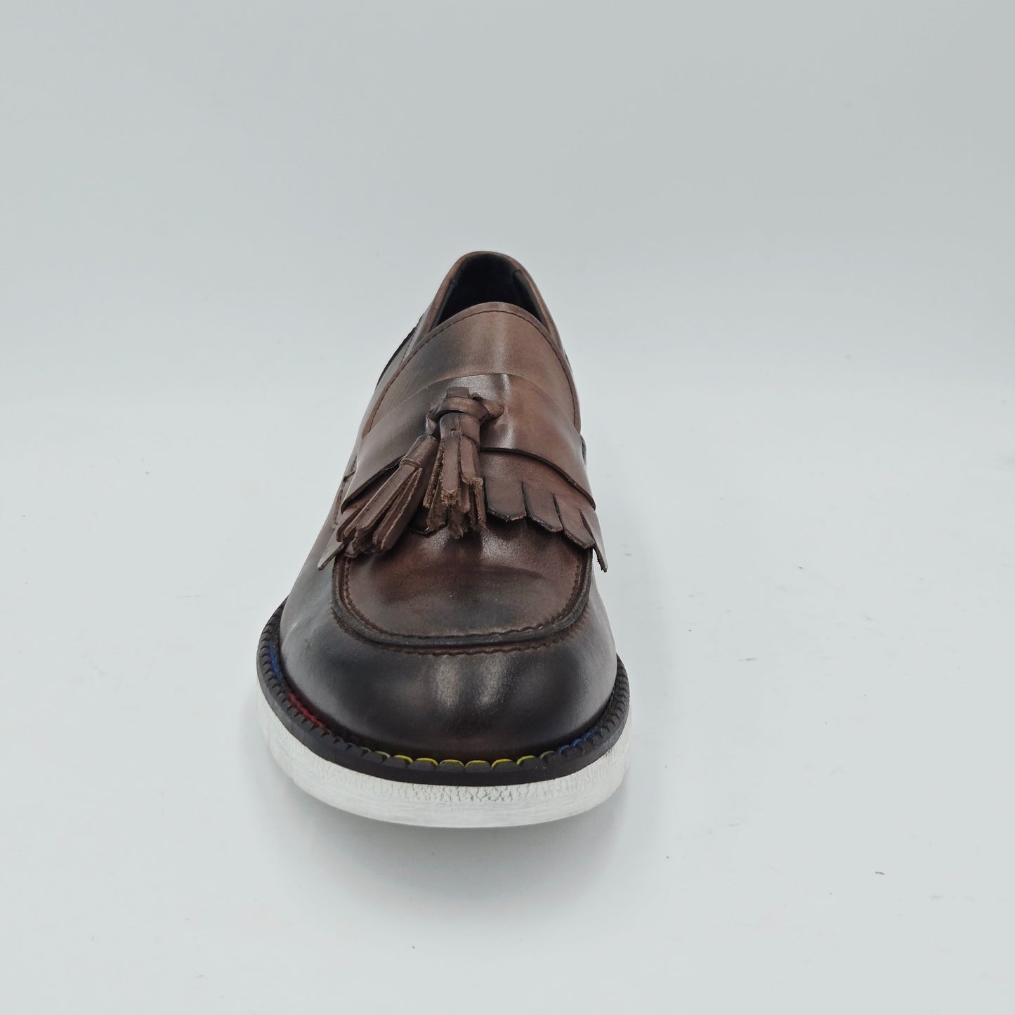 EVEET Mocassini Uomo pelle marrone