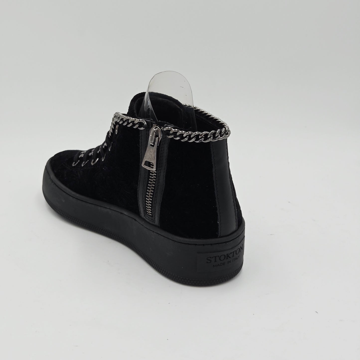 STOKTON Sneaker Donna velluto nero