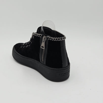 STOKTON Sneaker Donna velluto nero