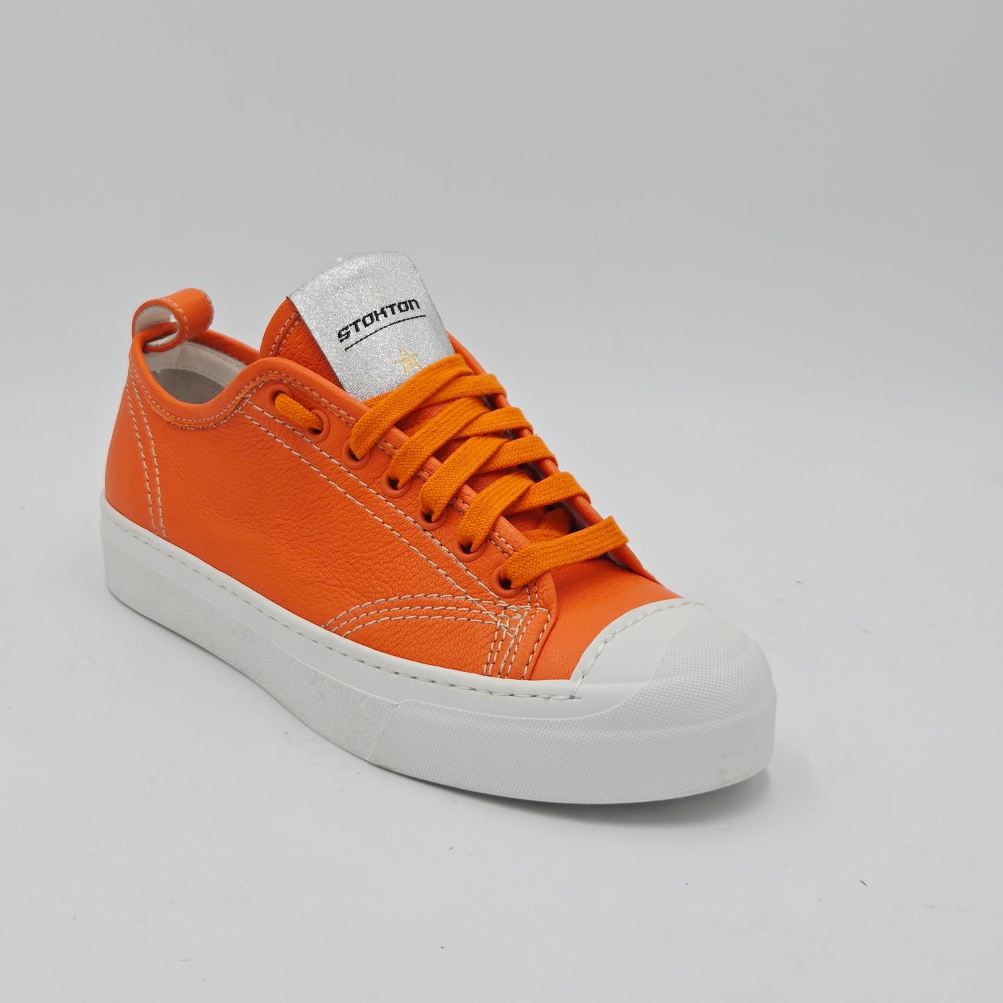 STOKTON Sneaker Donna pelle arancione