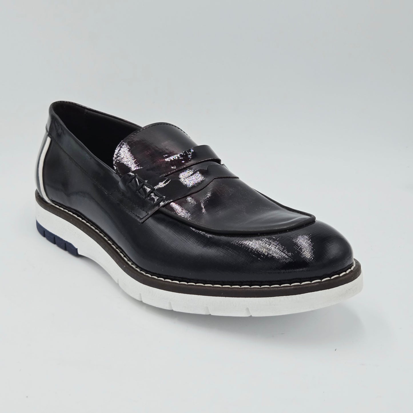 EVEET Mocassini Uomo pelle verniciata rosso