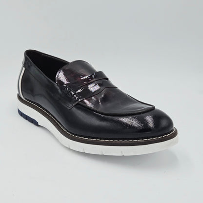 EVEET Mocassini Uomo pelle verniciata rosso