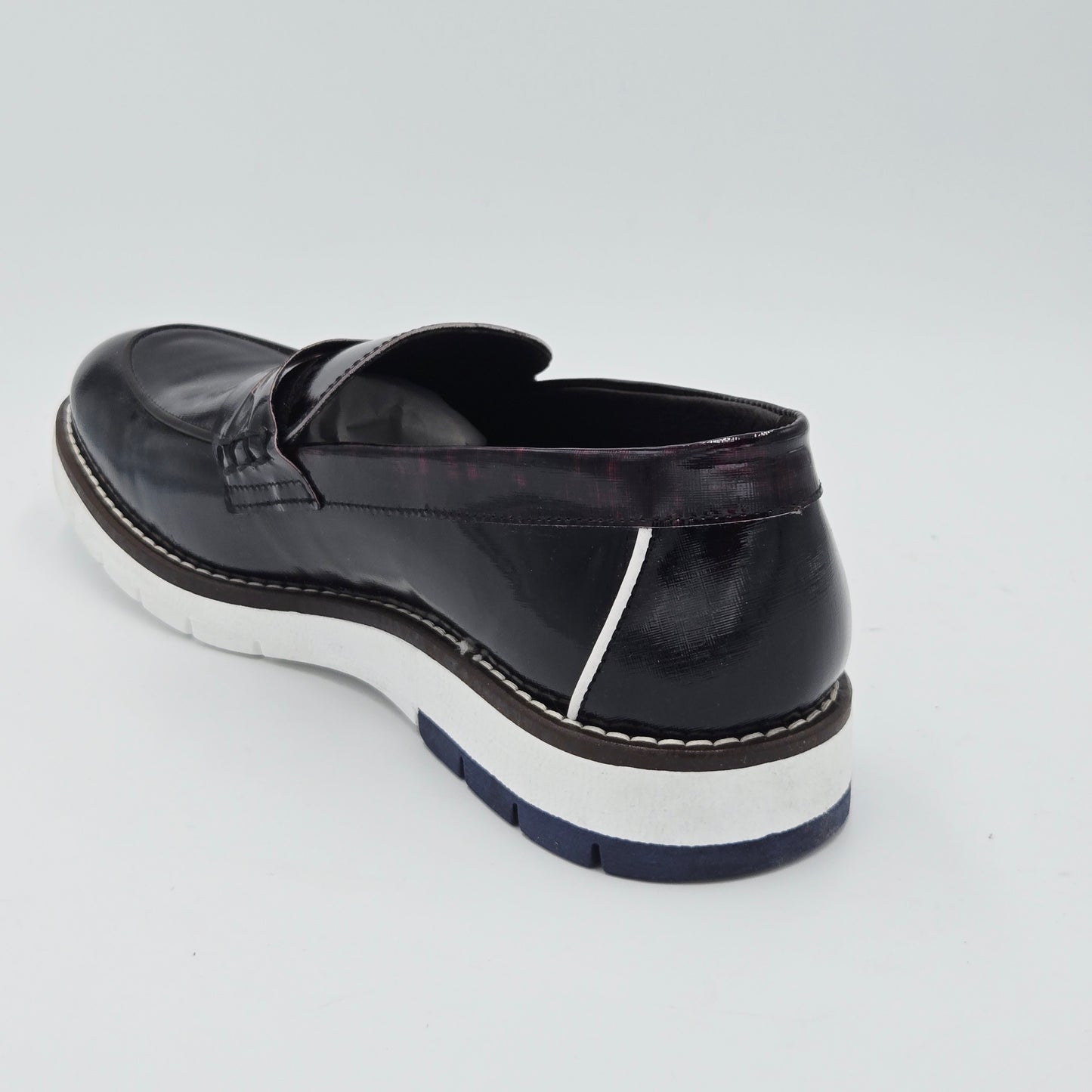 EVEET Mocassini Uomo pelle verniciata rosso