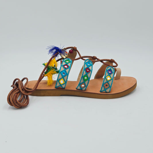 CORAL BLUE Sandali Donna tessuto blu