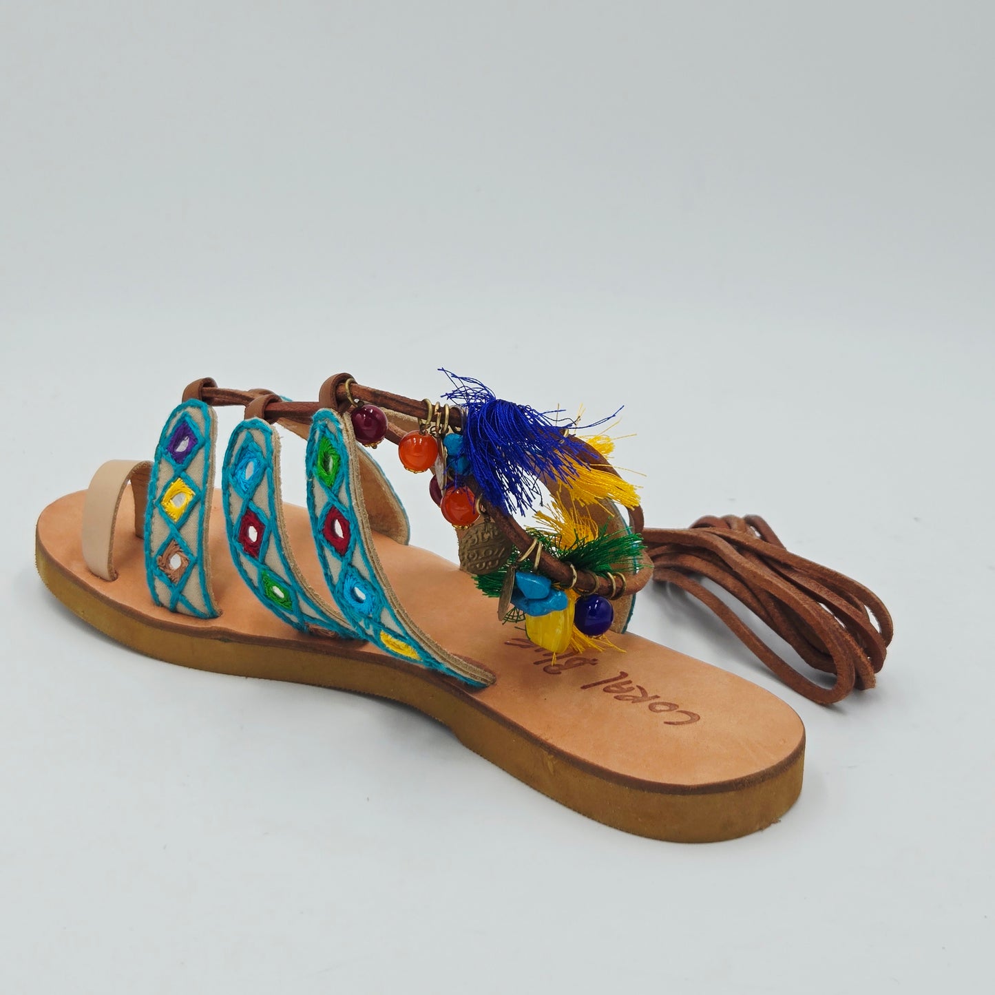 CORAL BLUE Sandali Donna tessuto blu