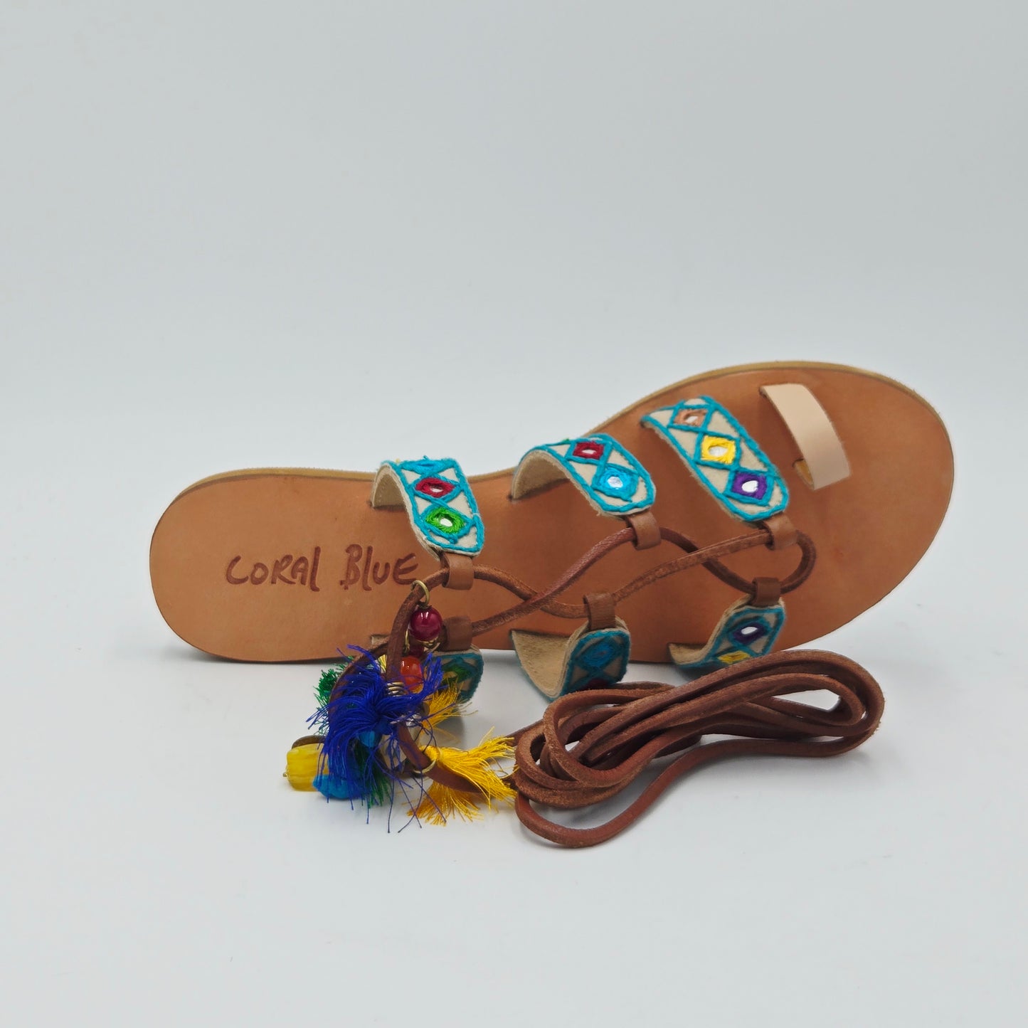 CORAL BLUE Sandali Donna tessuto blu