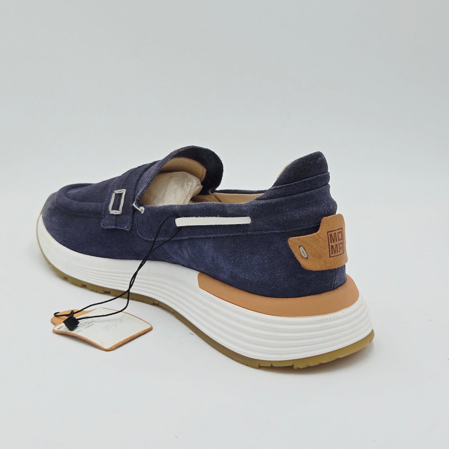 MOMA 4FS413-CRPG Mocassini Uomo pelle scamosciata blu