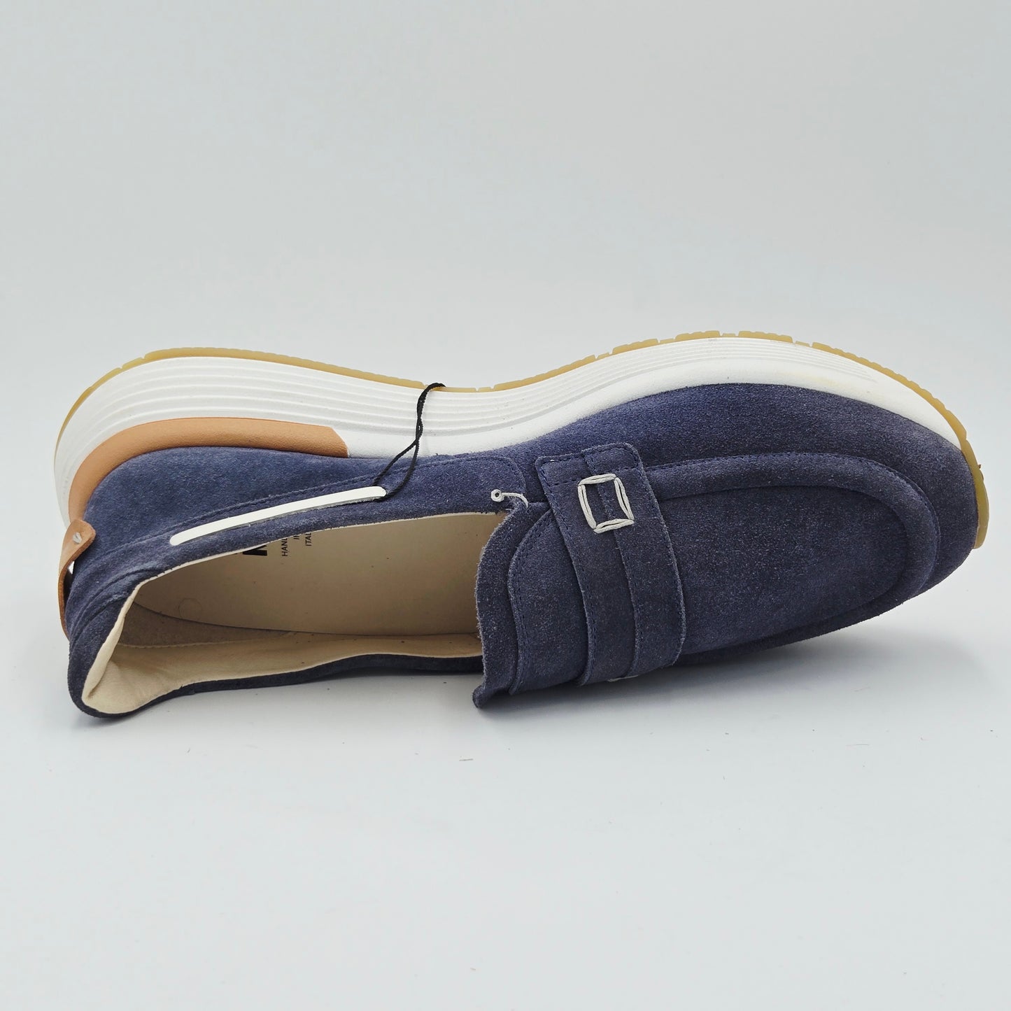 MOMA 4FS413-CRPG Mocassini Uomo pelle scamosciata blu