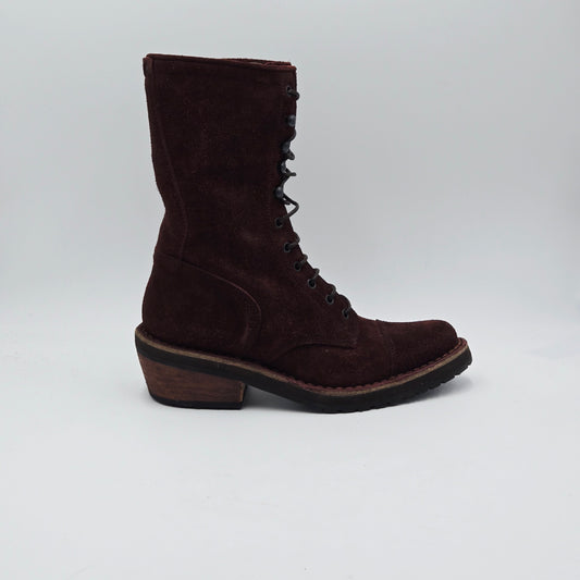 MOMA 77301C Stivaletti Donna pelle scamosciata rosso