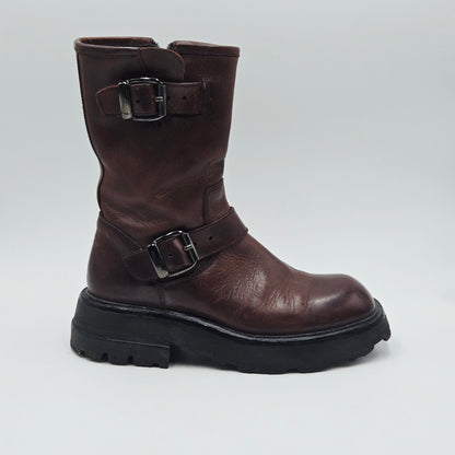 MOMA 1CW323 VINTAGE Stivaletti Donna pelle marrone
