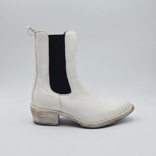 MOMA 1CW228-CAP Stivaletti Donna pelle bianco