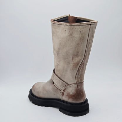 MOMA 1DW340 VINTAGE Stivali Donna pelle marrone