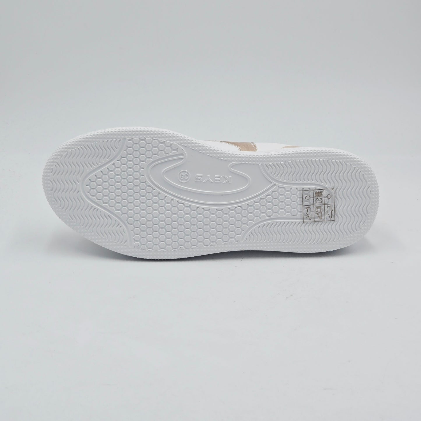 KEYS Sneaker Donna pelle sintetica bianco