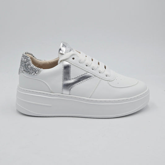 KEYS K-10525 Sneaker Donna pelle sintetica bianco