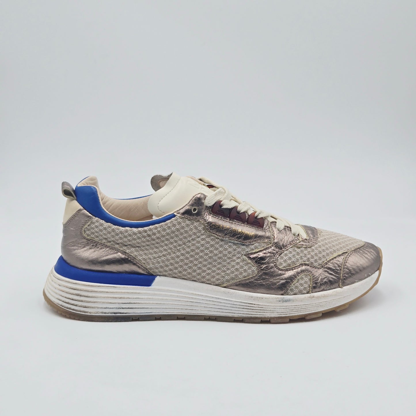 MOMA 4AS401-CRO Sneaker Uomo tessuto argento