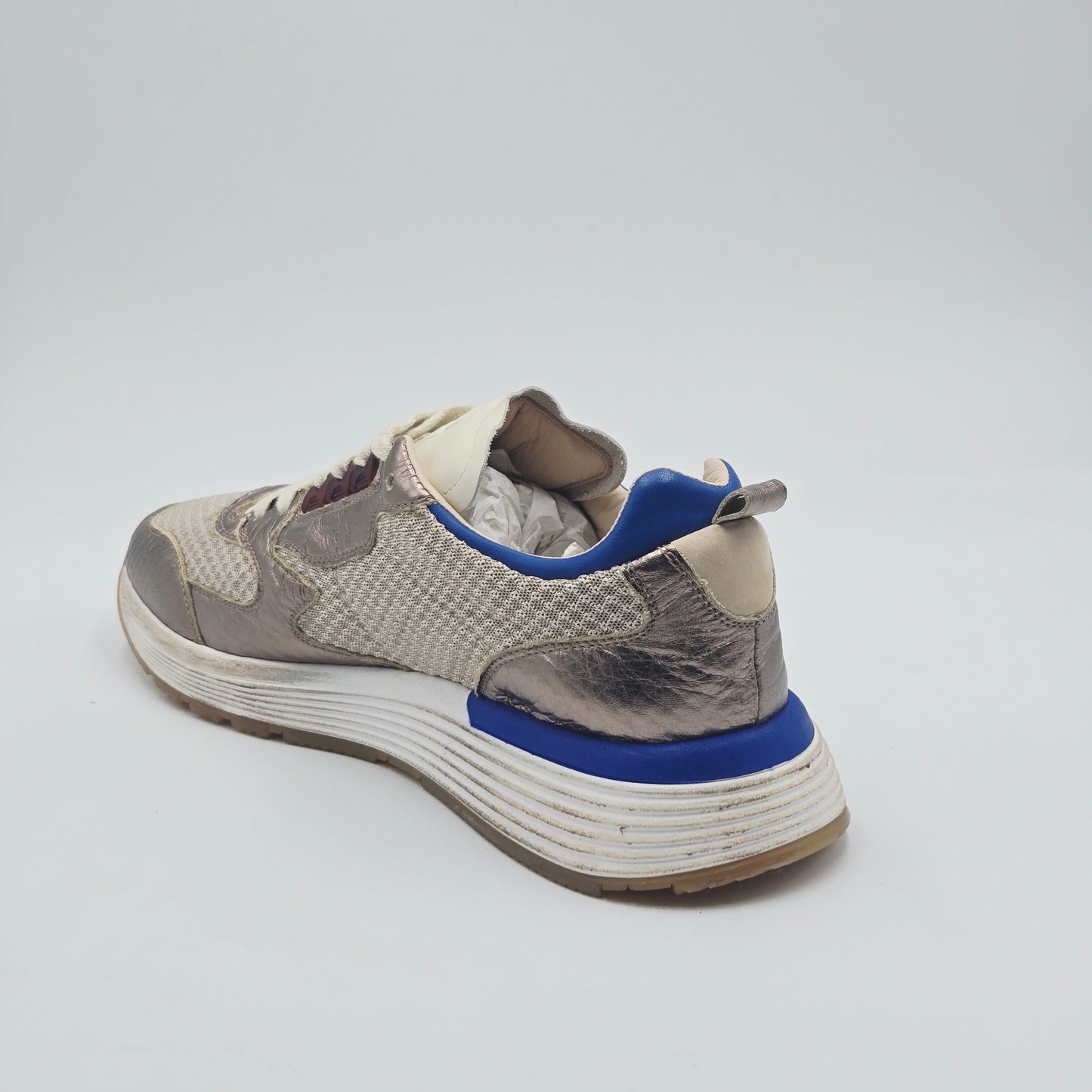 MOMA 4AS401-CRO Sneaker Uomo tessuto argento