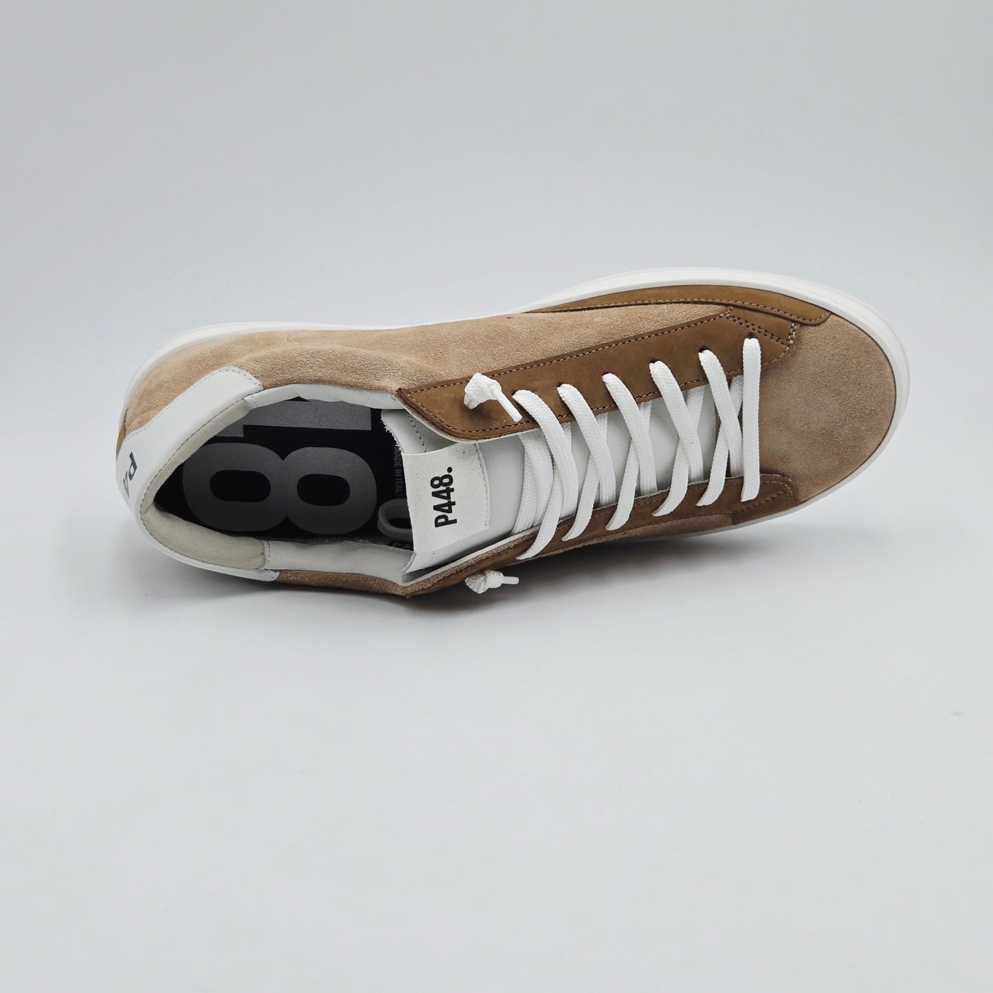 P448 Sneaker Uomo pelle scamosciata beige