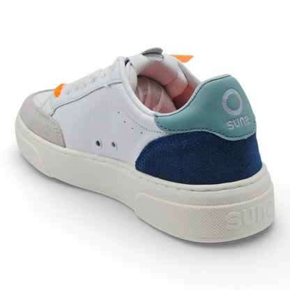 SUNS SSS51003U BLU Sneaker Uomo pelle bianco