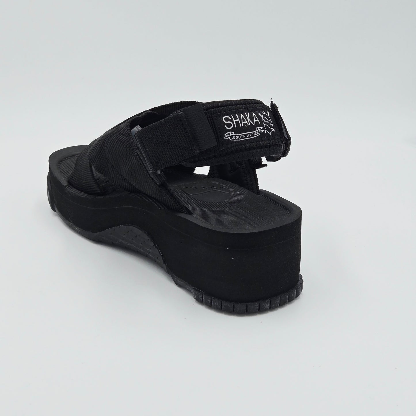 SHAKA FIESTA PLATFORM Sandali Donna tessuto nero