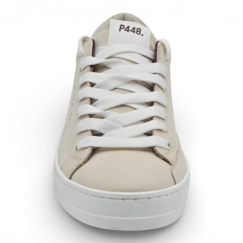 P448 F25JOHN178-W Sneaker Donna pelle scamosciata beige