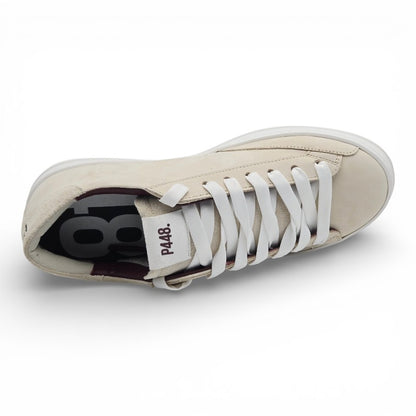 P448 F25JOHN178-M Sneaker Uomo pelle scamosciata beige