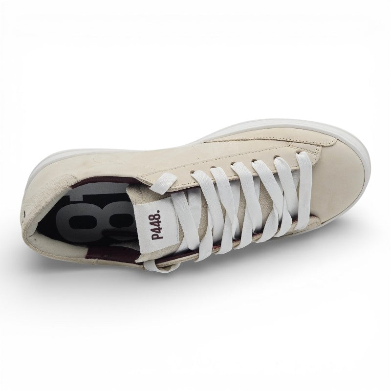 P448 F25JOHN178-W Sneaker Donna pelle scamosciata beige